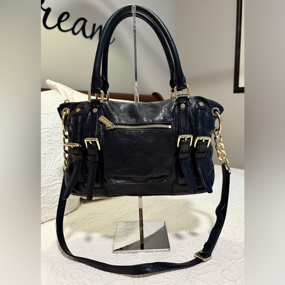 Gently Used Michael Kors Black Leather Handbag - Picture 1 of 9